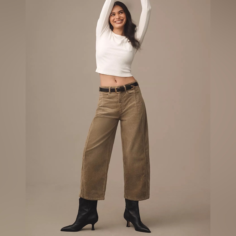 NWT Pilcro Kenna Heritage Barrel Pants MOSS Size 24P